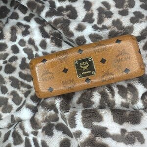 MCM Brown Eyeglass Case with Black Accents